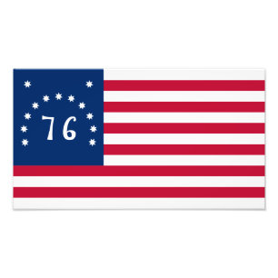 76 Bennington Battle Flag American Revolution Foto Afdruk