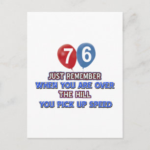 76 en over de Hill Birthday design Briefkaart