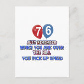 76 en over de Hill Birthday design Briefkaart (Voorkant)