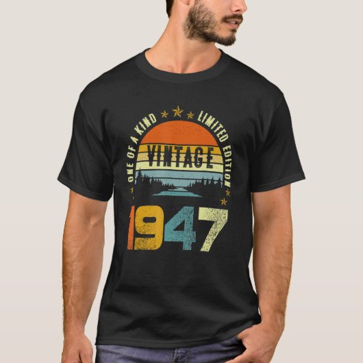 76 geboortedag 1947 Een soort T-shirt (Voorkant)