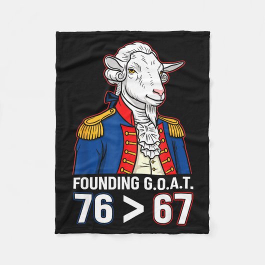 76 Greater Than 67 George Washington History Fun M Fleece Deken (Voorkant)