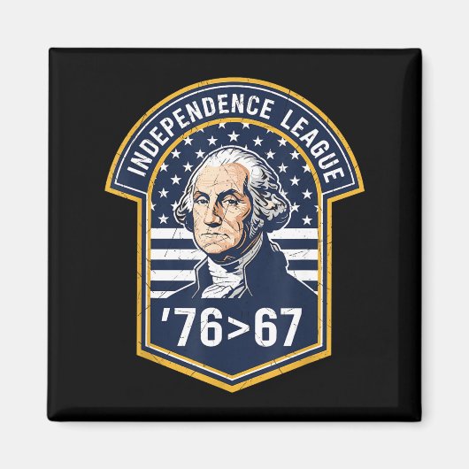 76 Groter Dan 67 George Washington Geschiedenis Pr Magneet (Voorkant)