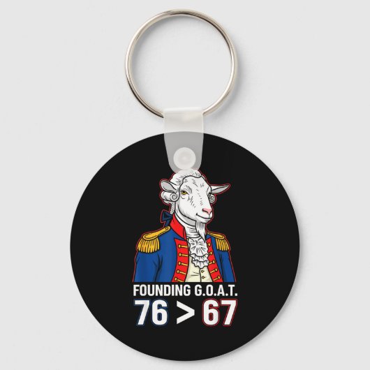76 Groter Dan 67 George Washington Geschiedenis Pr Sleutelhanger (Voorkant)