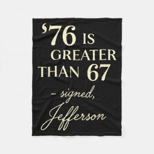 76 Groter Dan 67 Thomas Jefferson Geschiedenis Leu Fleece Deken