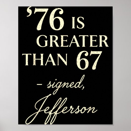 76 Groter Dan 67 Thomas Jefferson Geschiedenis Leu Poster (Voorkant)