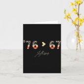 76 > 67 Jefferson Six Seven Meme For Gen Alpha  Kaart (Gele Bloem)