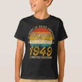 76 jaar oud 1949 Retro Geweldige 76ste verjaardags T-shirt (Voorkant)