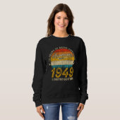 76 jaar oud 1949 Retro Geweldige 76ste verjaardags Trui (Voorkant volledig)