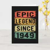 76 jaar oud Bday 1949 Epic Legend 76ste verjaardag Kaart (Gele Bloem)