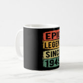 76 jaar oud Bday 1949 Epic Legend 76ste verjaardag Koffiemok (Voorkant links)