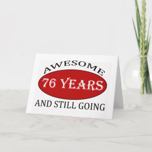 76 jaar oud verjaardagsdesign kaart
