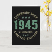 76 jaar oude bday Legend 76th Birthday Kaart (Gele Bloem)