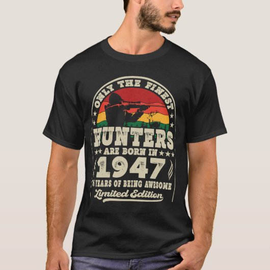 76 jaar  Oude Ouderjagers 1947 76th T-shirt (Voorkant)