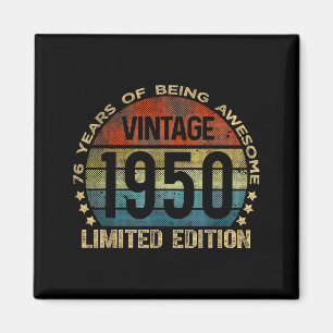 76 Jaar Oude Vintage 1950 Limited Edition 76ste Ve Magneet