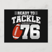 76-jarige tackle voetbalfeestje 76e verjaardag briefkaart (Voorkant)