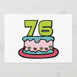 76-jarige verjaardagskaart kaart