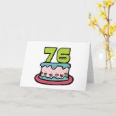 76-jarige verjaardagskaart kaart (Gele Bloem)