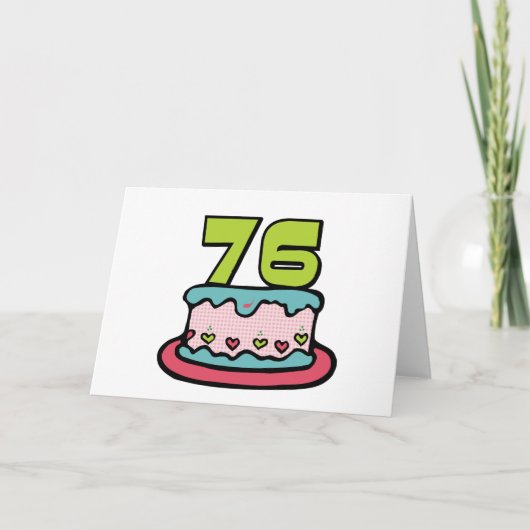 76-jarige verjaardagskaart kaart (Voorkant)