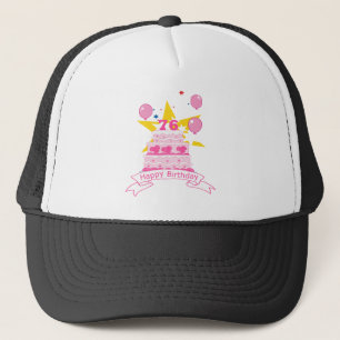 76-jarige verjaardagskaart trucker pet