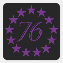 76 Paarse editie Vierkante Sticker