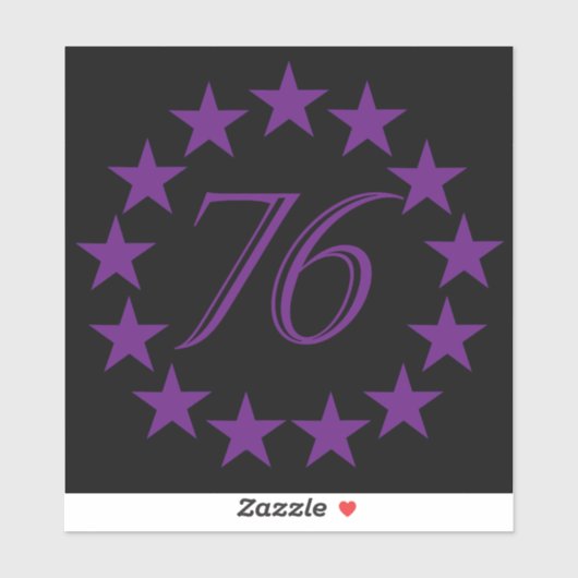 76 Purple Editie Sticker (Vel)