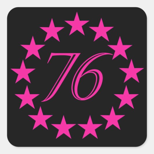 76 Speciaal Vierkante Sticker (Voorkant)