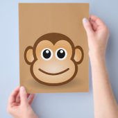 76-vrij-Cute-Cartoon-aap-Clipart-Illustratie Flyer (Hand)