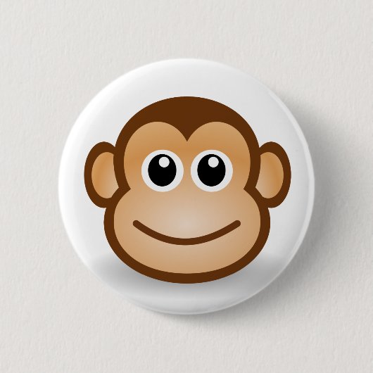 76-vrij-Cute-Cartoon-aap-Clipart-Illustratie P Ronde Button 5,7 Cm (Voorkant)