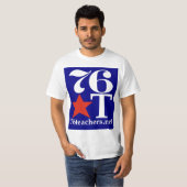 76Docenten Waarde TShirt Red op blauw (Voorkant volledig)