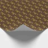 76e (76e) gebeurtenis bruin, Faux Gold Cadeaupapier (Hoek)