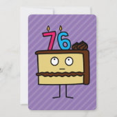 76e Birthday Cake met kaarsen Kaart (Voorkant)