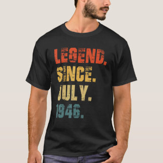 76e verjaardag 76 jaar oude legende sinds juli 194 t-shirt