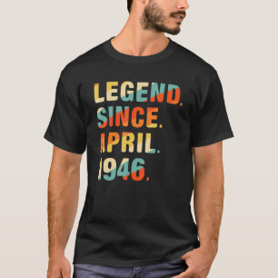 76e verjaardag 76 jaar oude legering sinds april 1 t-shirt