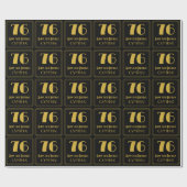 76e verjaardag ~ Art Deco geïnspireerde look "76", Cadeaupapier (Vlak)