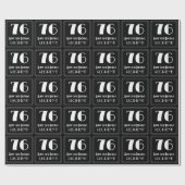 76e verjaardag - Art Deco geïnspireerde look "76", Cadeaupapier (Vlak)