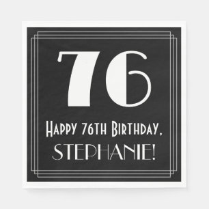 76e verjaardag ~ Art Deco geïnspireerde look "76", Servet