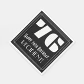 76e verjaardag: Art Deco Geïnspireerde look "76" + Servet (Hoek)