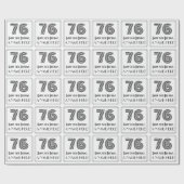 76e verjaardag: Art Deco geïnspireerde stijl "76"  Cadeaupapier (Vlak)