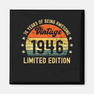 76e verjaardag, beperkt, editie 1946, 76 jaar oud magneet