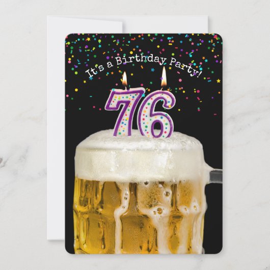 76e verjaardag Bierfeest Kaart (Voorkant)