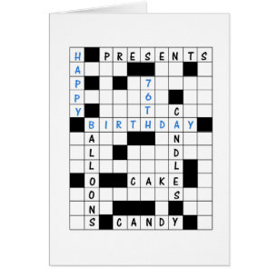 76e verjaardag, Crossword Puzzle