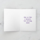 76e verjaardag: Floral Flowers Number, Custom Name Kaart (Binnen)