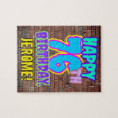 76e verjaardag ~ Fun, door Urban Graffiti geïnspir Legpuzzel (Horizontaal)