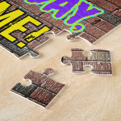 76e verjaardag ~ Fun, door Urban Graffiti geïnspir Legpuzzel (Zijkant)