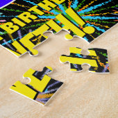 76e verjaardag: Fun, kleurrijk gevuurwerk Legpuzzel (Zijkant)