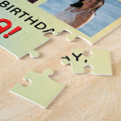 76e verjaardag: Fun Rainbow #, aangepaste naam & f Legpuzzel (Zijkant)