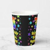 76e verjaardag: Fun Stars Pattern en Rainbow 76 Papieren Bekers (Links)