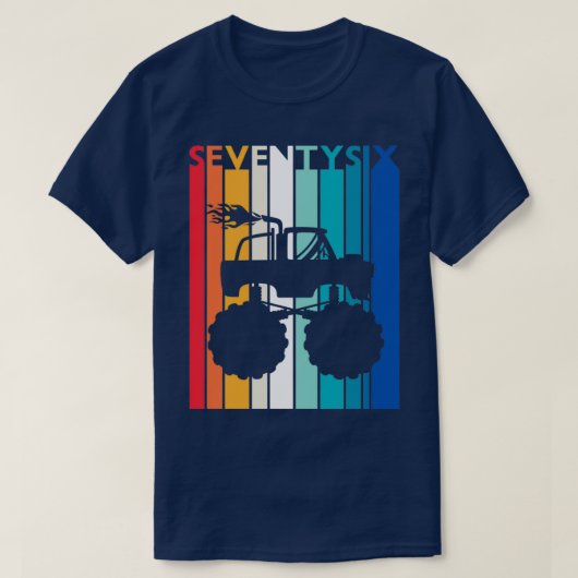 76e verjaardag Gift Monster Truck Shirt 76 jaar ou (Design voorkant)