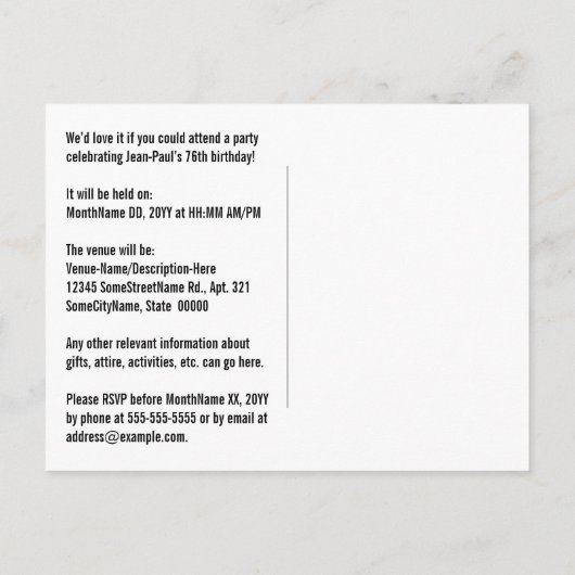 76e verjaardag - Leuk vuurwerk, Rainbow Look "76" Briefkaart (Achterkant)