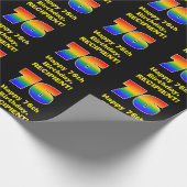 76e verjaardag: Leuke, kleurrijke regenboog geïnsp Cadeaupapier (Hoek)